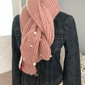 NWT Betsy Johnson Pearl Jam Dusty Rose Long Scarf MSRP $56.00